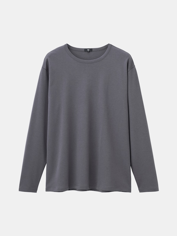 コットンブレンドスムースクルーネックTシャツ
