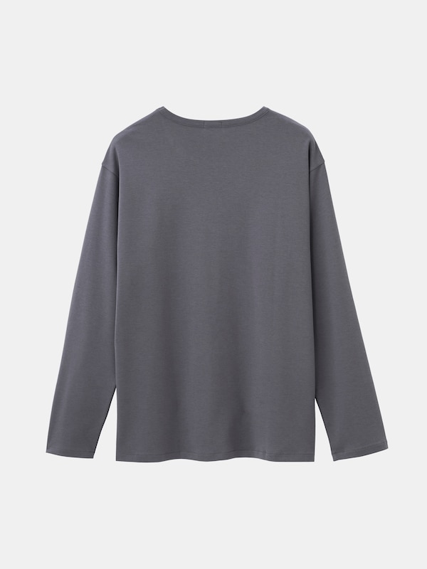 コットンブレンドスムースクルーネックTシャツ