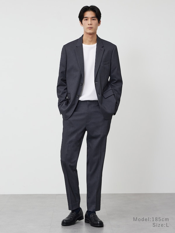 コットンブレンドスムースクルーネックTシャツ