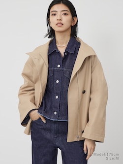 スタンドカラーショートコート