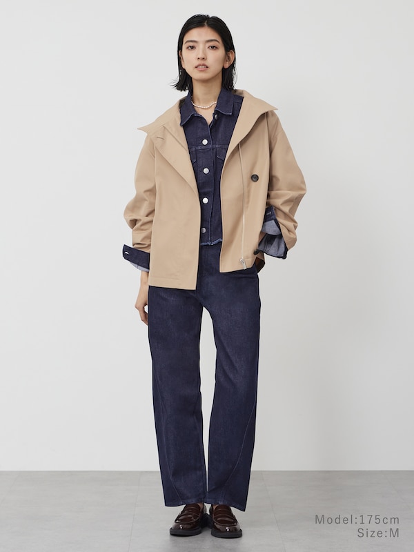 スタンドカラーショートコート