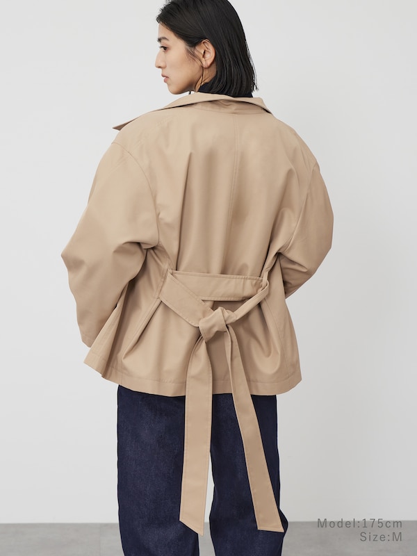 スタンドカラーショートコート