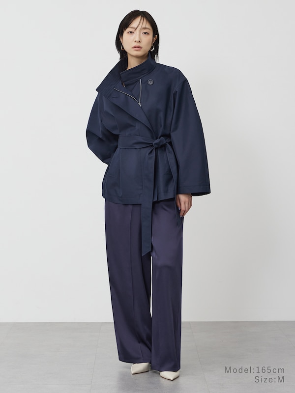 スタンドカラーショートコート