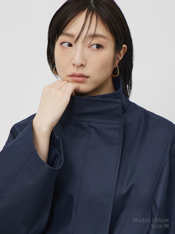 スタンドカラーショートコート
