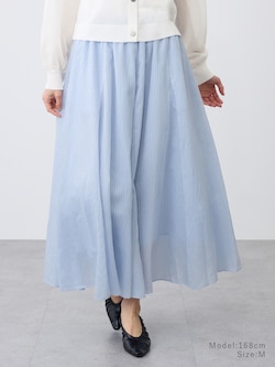 シアーボリュームフレアスカート