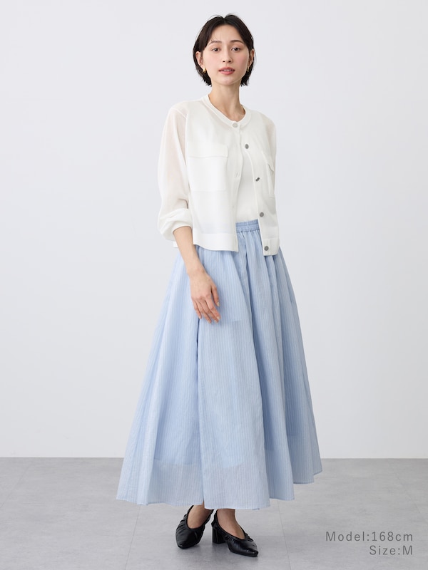 【ヒットアイテム】シアーボリュームフレアスカート