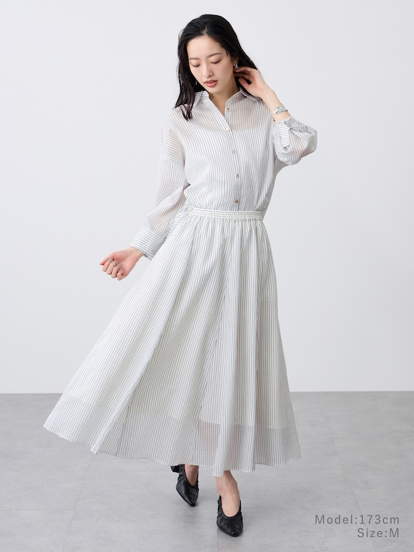 【ヒットアイテム】シアーボリュームフレアスカート