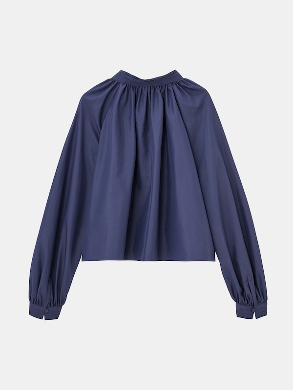 ブロードピンタックカラーブラウス