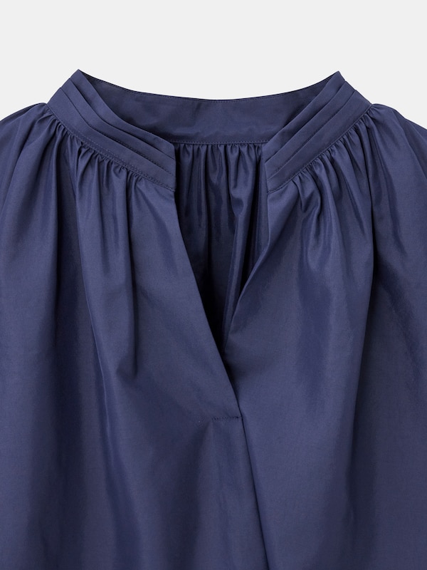 ブロードピンタックカラーブラウス