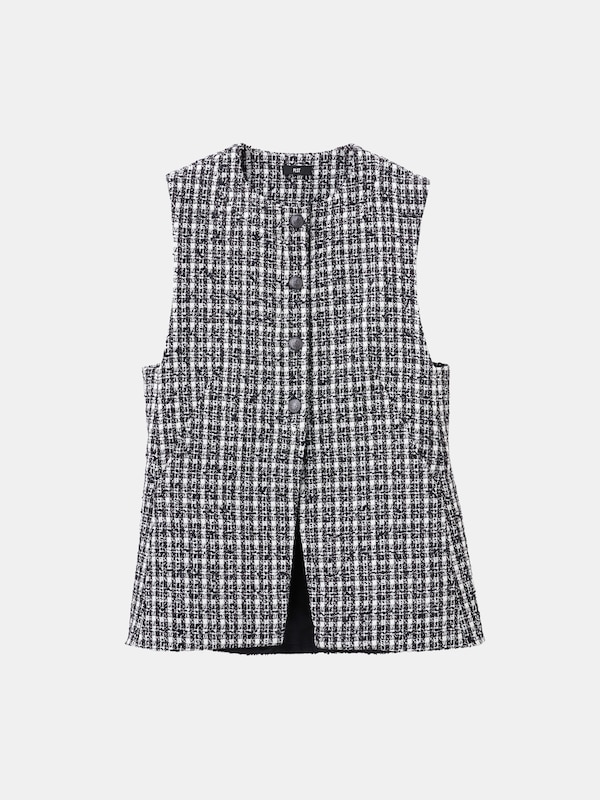 ツイードペプラムジレ