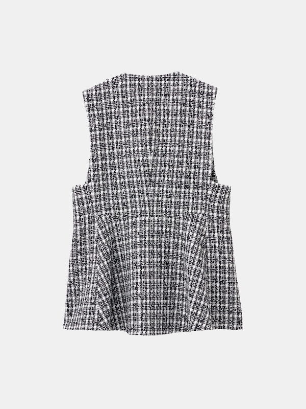 ツイードペプラムジレ