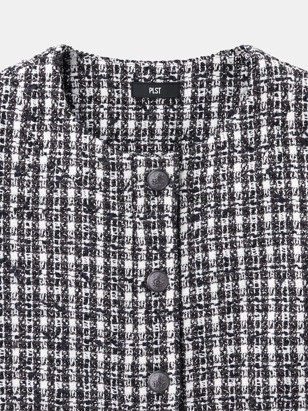 ツイードペプラムジレ