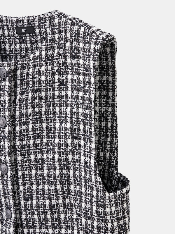 ツイードペプラムジレ