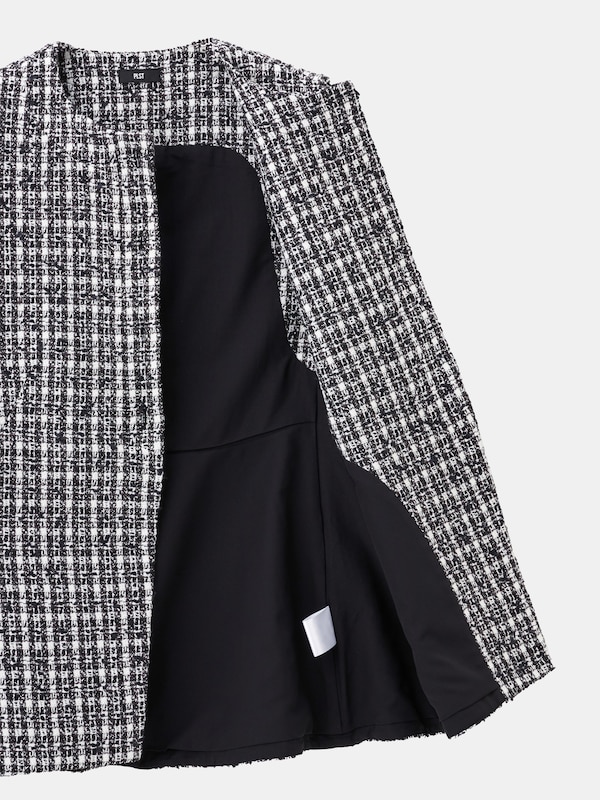 ツ  イードペプラムジレ