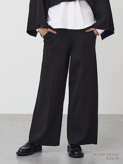 コットンブレンドニットイージーパンツ