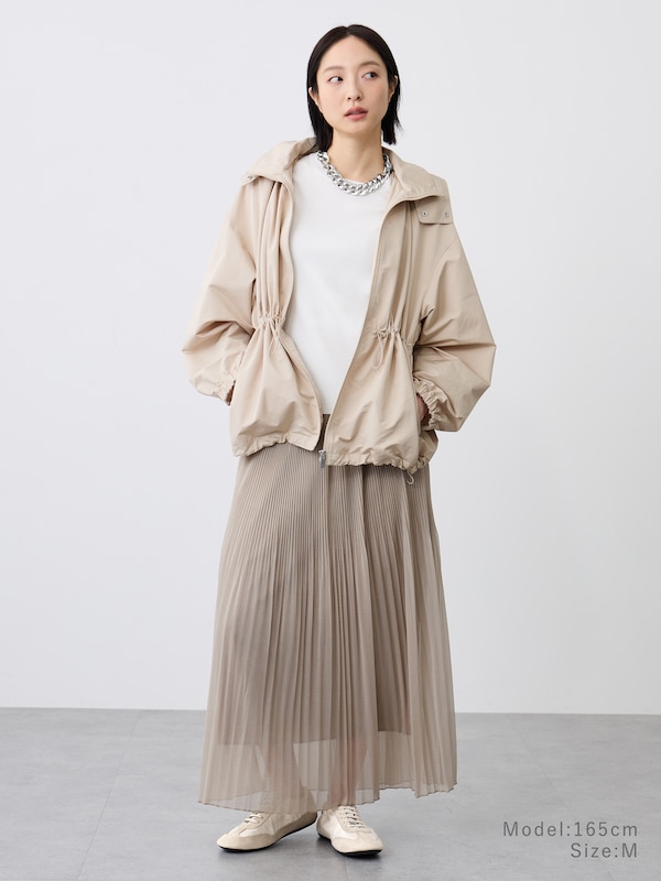 コットンアセテートブレンドクルーネックニットT