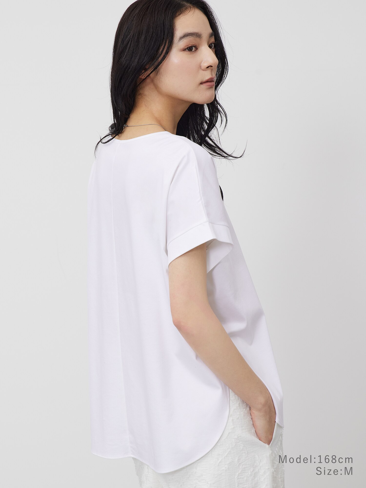 プラステ PLST 24SS グロスジャージーVネックTシャツ 接触冷感 12 