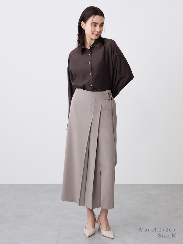 シアーメタルボタンシャツ