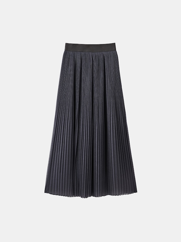 シャイニーメッシュプリーツスカート