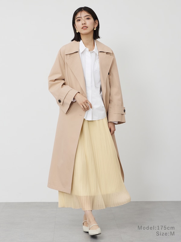 シャイニーメッシュプリーツスカート