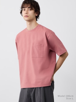【いま売れてます】ストレッチコットンブレンドポケットTシャツ