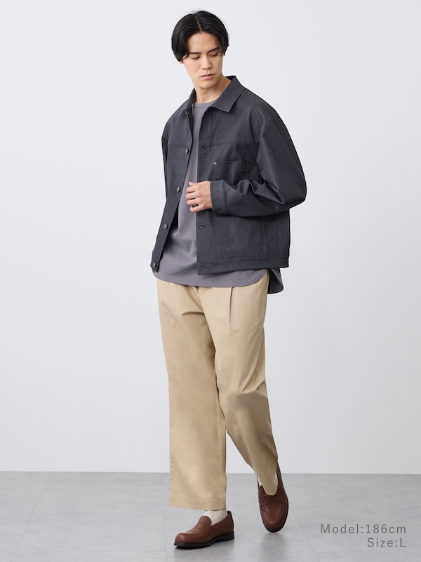 ストレッチコットンブレンドラウンドテールTシャツ