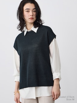 ペーパーブレンドフレンチスリーブセーター