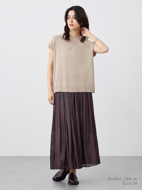 ペーパーブレンドフレンチスリーブセーター