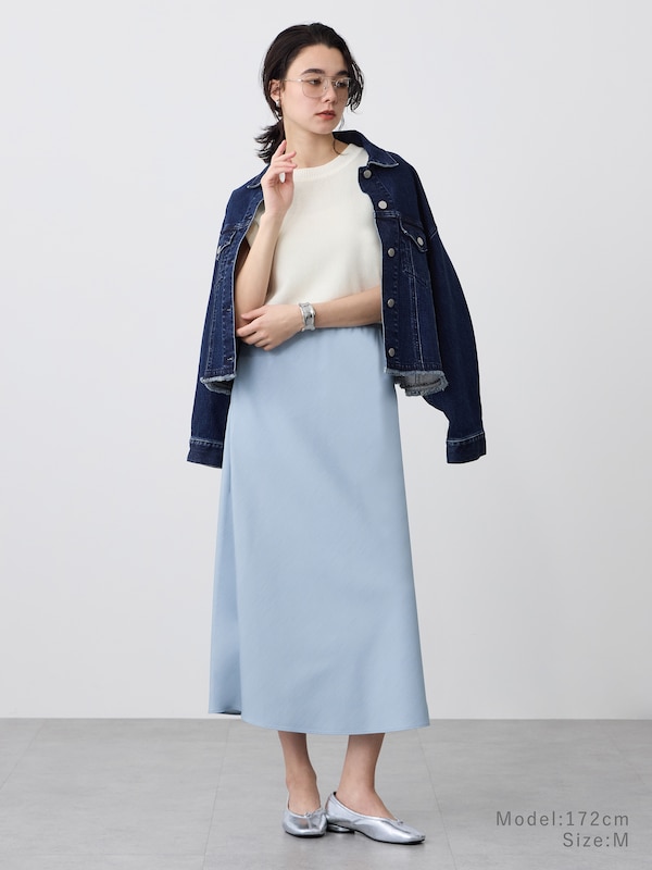 ペーパーブレンドフレンチスリーブセーター