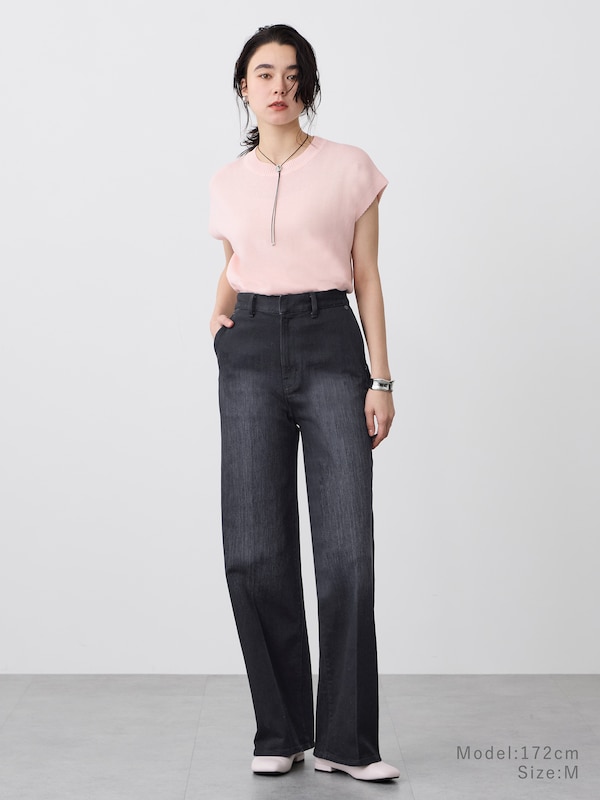 ペーパーブレンドフレンチスリーブセーター