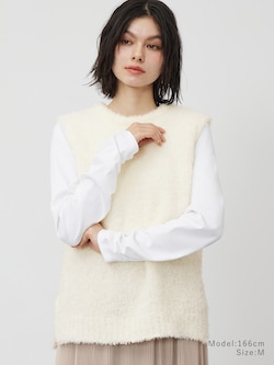 シャギーニットベスト