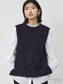 シャギーニットベスト
