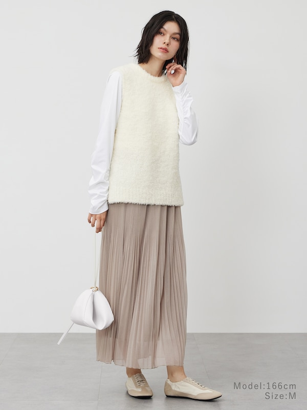 シャギーニットベスト