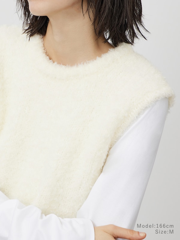 シャギーニットベスト