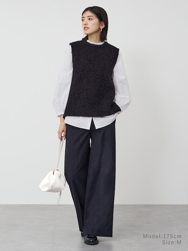 シャギーニットベスト