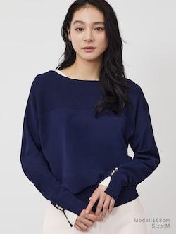 【日曜日までお得】UVカットレーヨンブレンドドルマンスリーブセーター