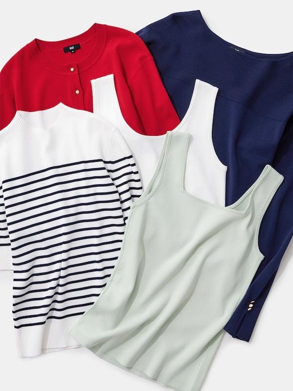 UVカットレーヨンブレンドドル  マンスリーブセーター