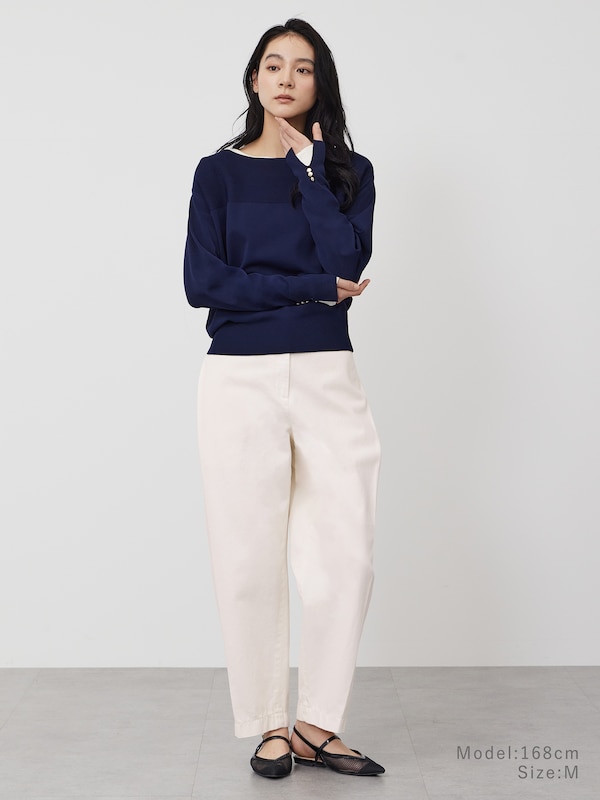 UVカットレーヨンブレンドドルマンスリーブセーター