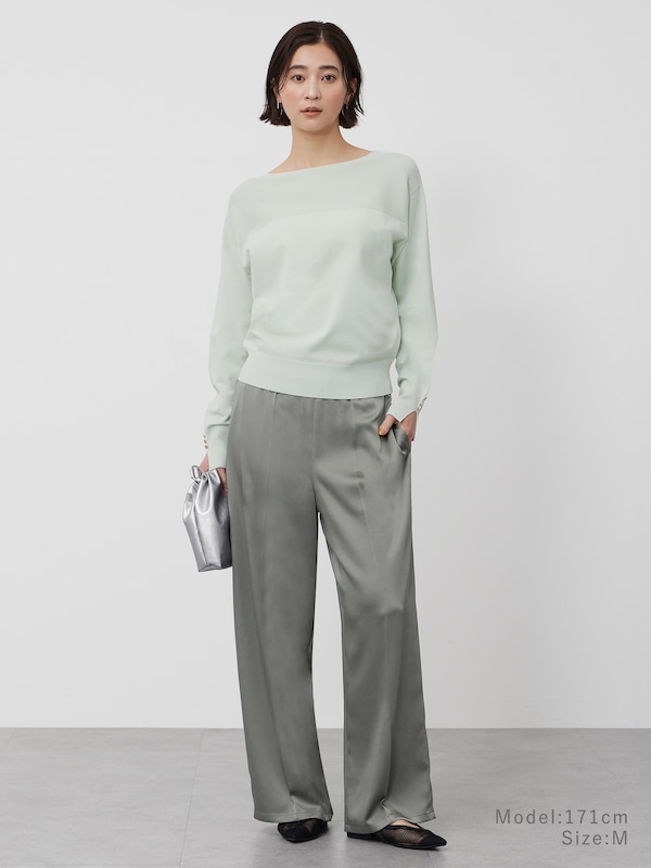 UVカットレーヨンブレンドドルマンスリーブセーター