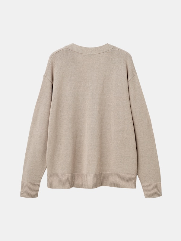 【レビュー高評価】ペーパーブレンドVネックカーディガン