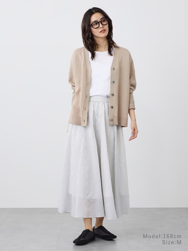 【レビュー高評価】ペーパーブレンドVネックカーディガン