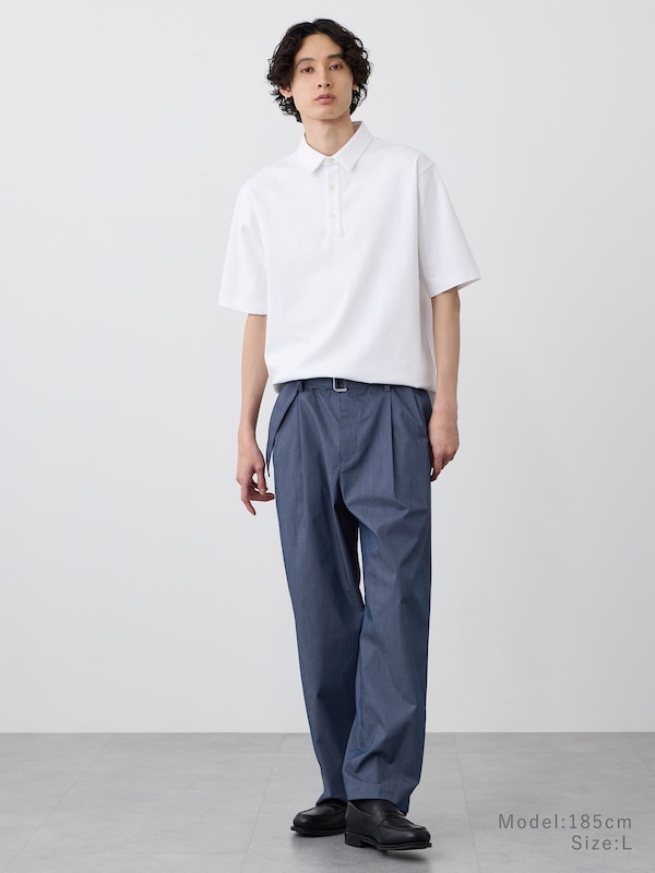 ストレッチコットンブレンドリラックスフィットポロ