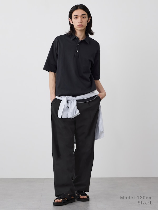 ストレッチコットンブレンドリラックスフィットポロ
