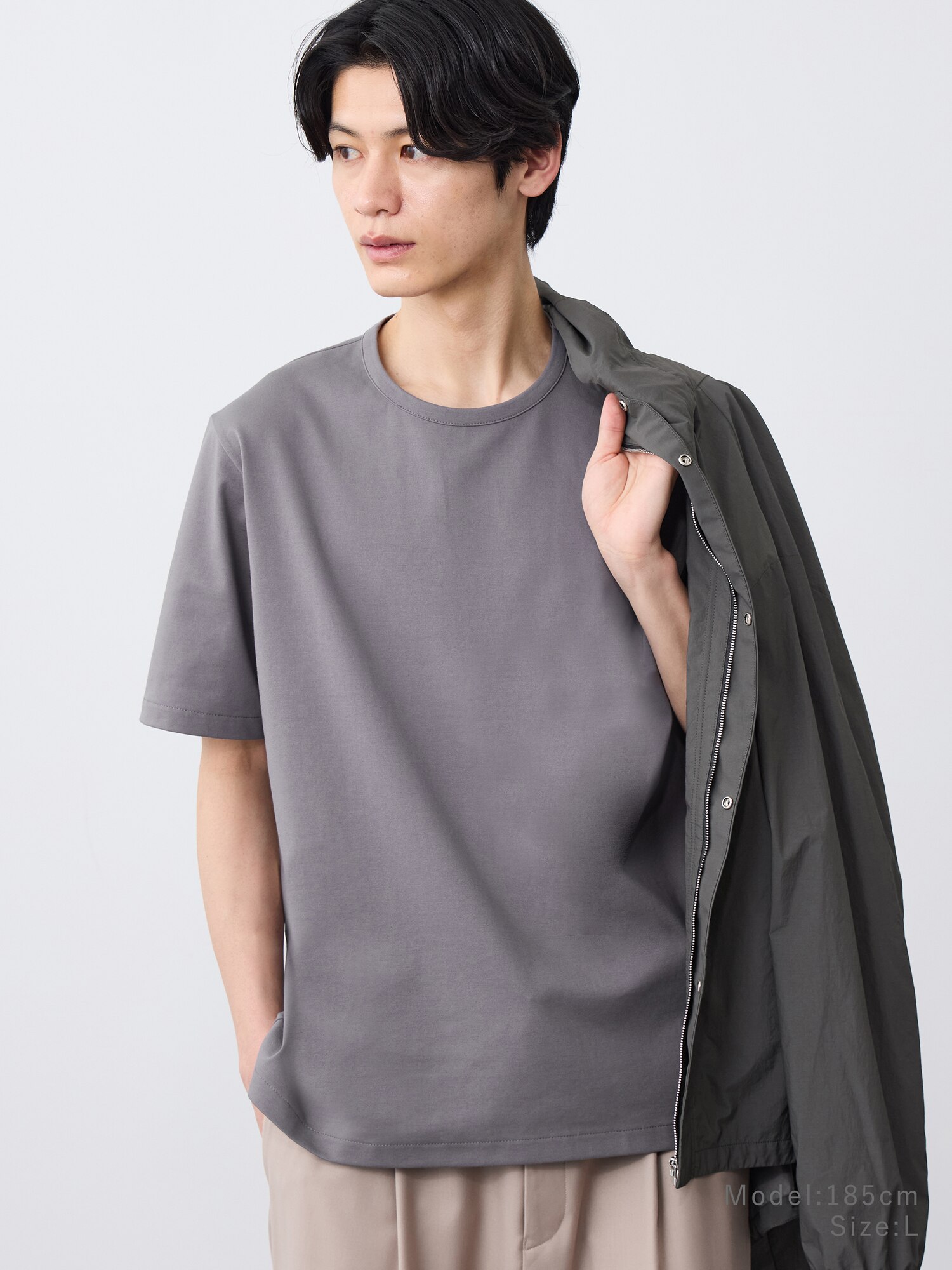 PLST(プラステ)公式 | ストレッチコットンブレンドTシャツ(メンズ)