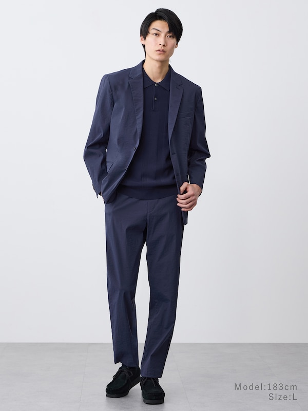 UVカットレーヨンブレンドニットポロシャツ（半袖）