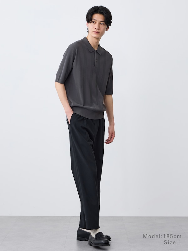 UVカットレーヨンブレンドニットポロシャツ（半袖）