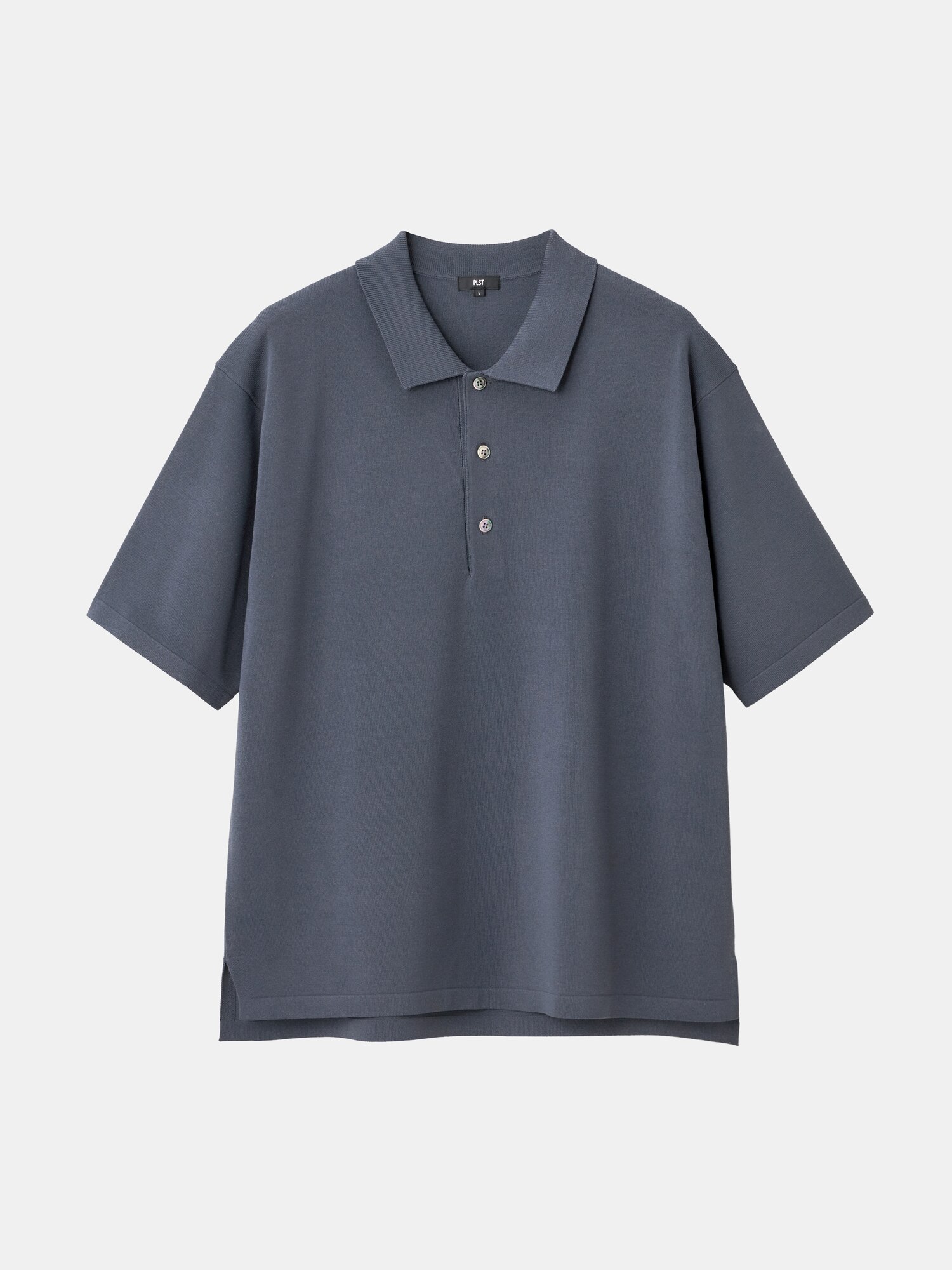 Magliano ポロカラー ニットブルゾン グレー L フォルム クロップド ニット ブルゾン ―ウォッシャブル―