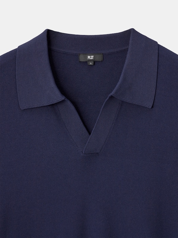 UVカットレーヨンブレンドスキッパーニットポロ