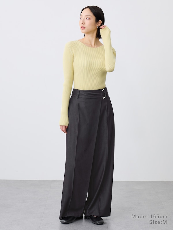 【レビュー高評価】シャンブレーラップパンツ