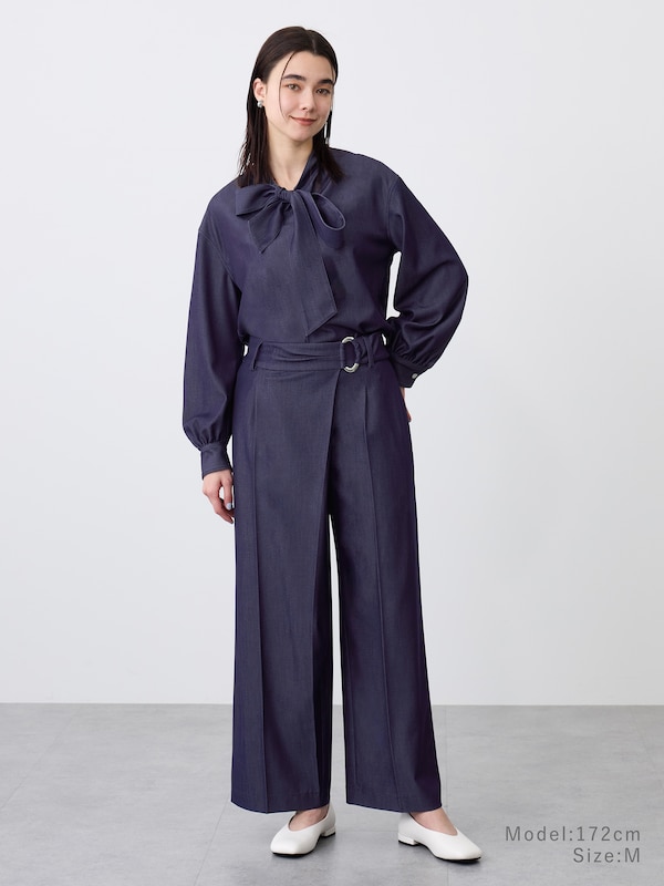 【レビュー高評価】シャンブレーラップパンツ